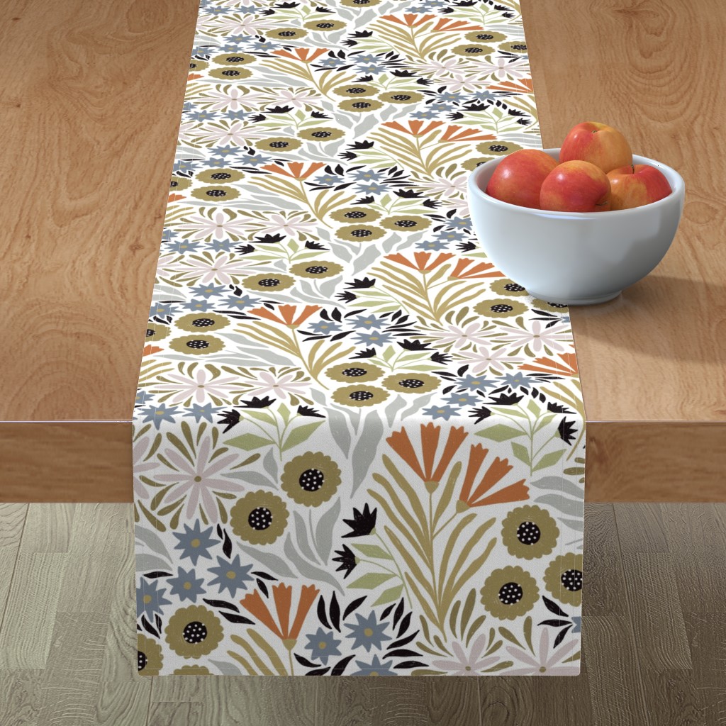 Adeline Floral - Muted Multi Table Runner, 90x16, Multicolor