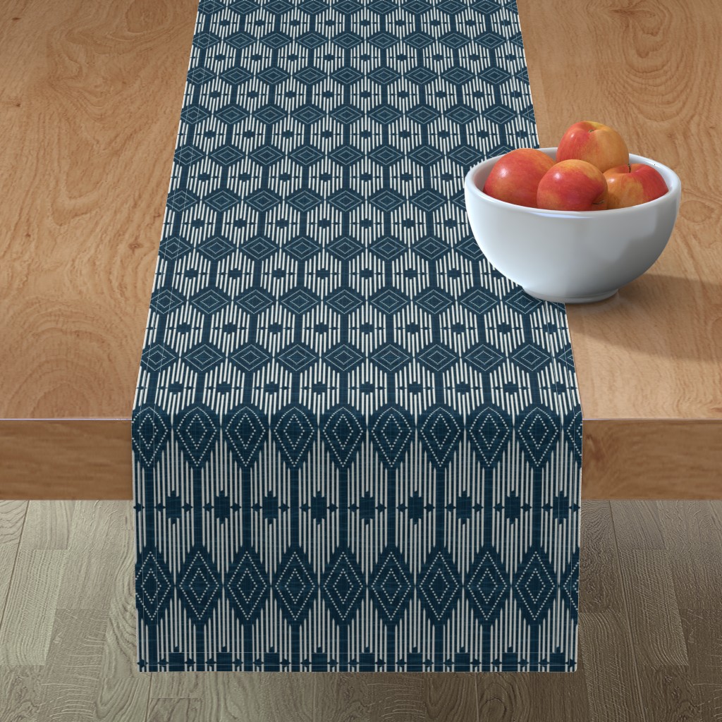 West End Table Runner, 90x16, Blue