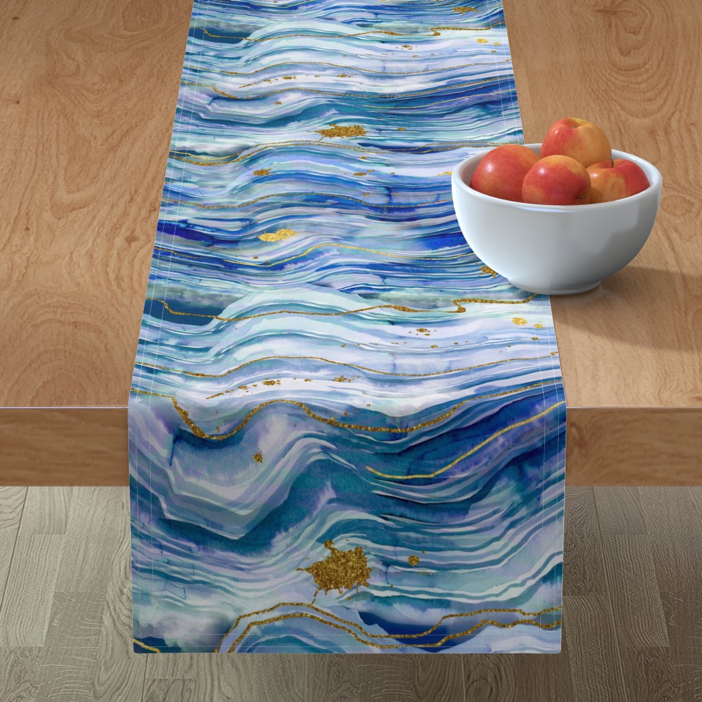 Geode - Blue & Green Table Runner | Shutterfly