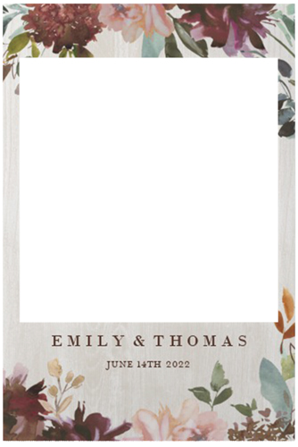 Muted Florals Selfie Frame, Red