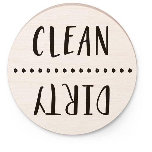 Clean Dirty Wooden Magnet | Shutterfly