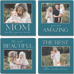 classic mom sentiments set ceramic coasters