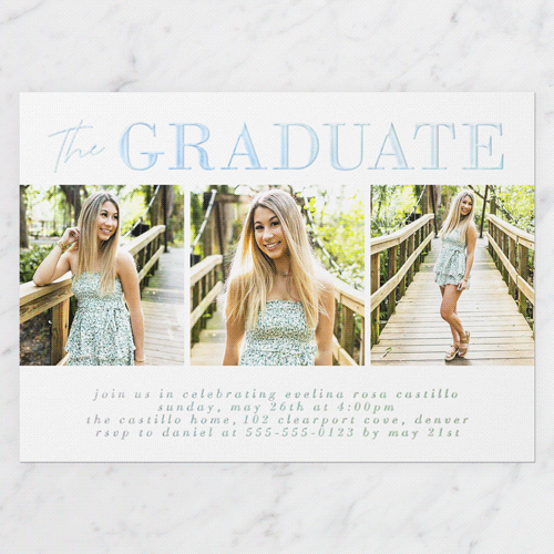 Green Graduation Invitation