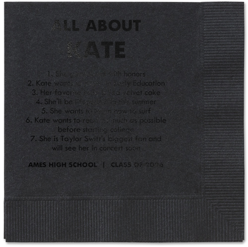 All About Napkin, Black, Black, black