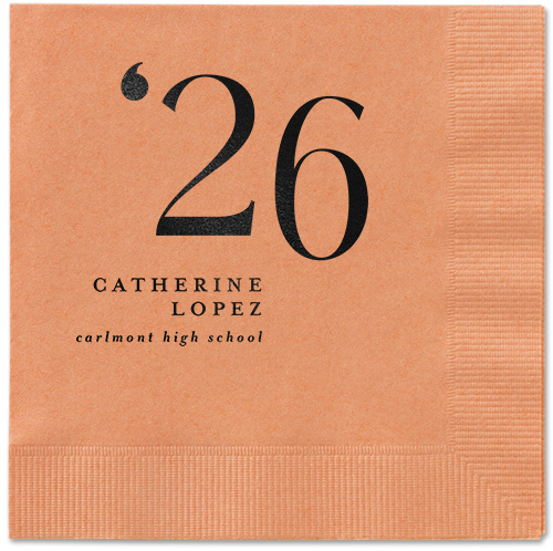 Slanted Style Napkin, Black, Coral, black