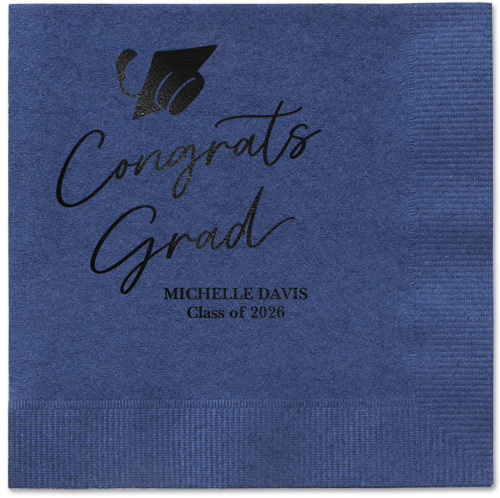 Party Cap Napkin, Black, Navy, black