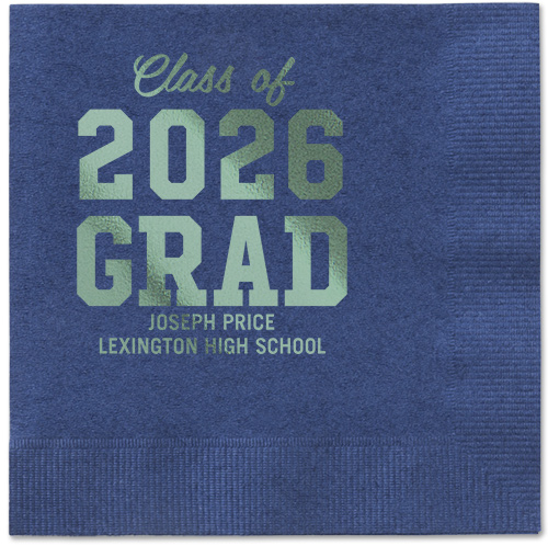 Collegiate Celebration Napkin, Green, Navy, sage