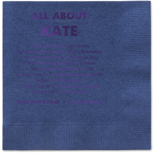 All About Napkin, Purple, Navy, purple