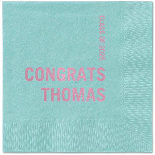 Bold Acclaim Napkin, Pink, Aqua