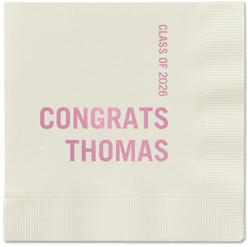 Bold Acclaim Napkin, Pink, Ecru, blush