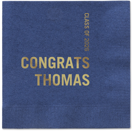 Bold Acclaim Napkin, Yellow, Navy, gold