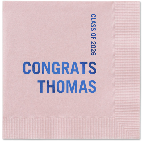 Bold Acclaim Napkin, Blue, Blush, royal