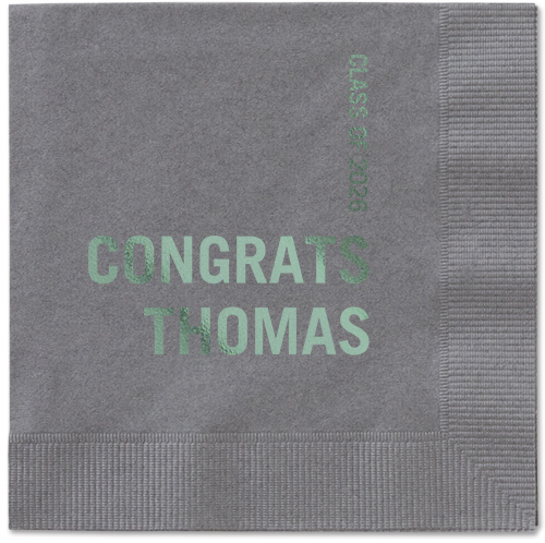 Bold Acclaim Napkin, Green, Pewter, sage