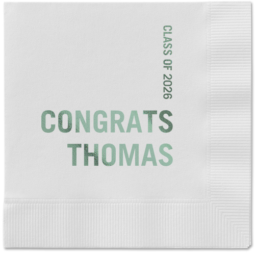 Bold Acclaim Napkin, Green, White, sage