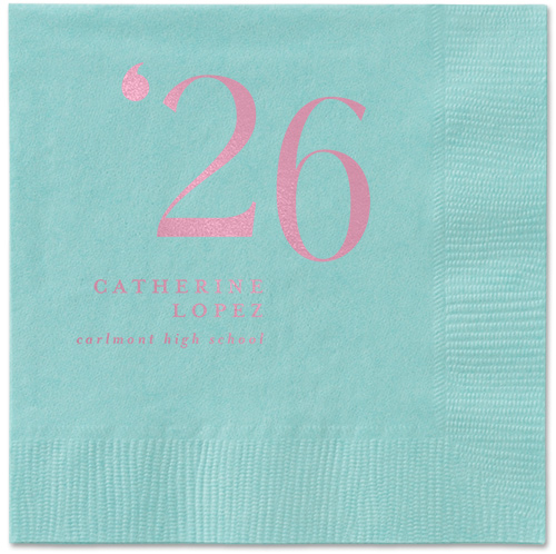 Slanted Style Napkin, Pink, Aqua, blush