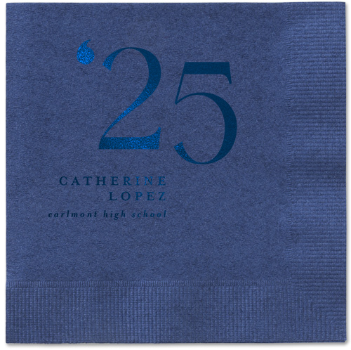 Slanted Style Napkin, Blue, Navy