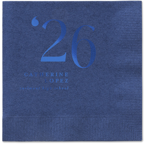 Slanted Style Napkin, Blue, Navy, royal