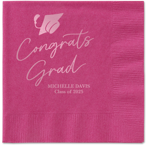 Party Cap Napkin, Pink, Magenta