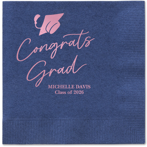 Party Cap Napkin, Pink, Navy, blush