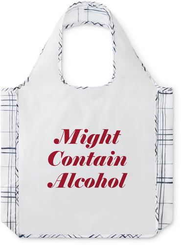 May Contain Reusable Shopping Bag, Plaid, Multicolor, multi