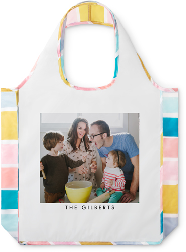 Photo Gallery Stripes Reusable Shopping Bag, Stripe, Multicolor