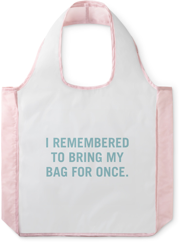 Remember Me Reusable Shopping Bag, Blush, Multicolor