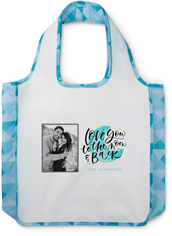 love you moon watercolor collage reusable shopping bag