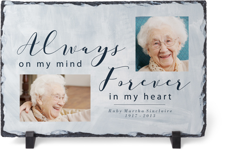 Always and Forever Slate Plaque, 7.5x11.5, Black