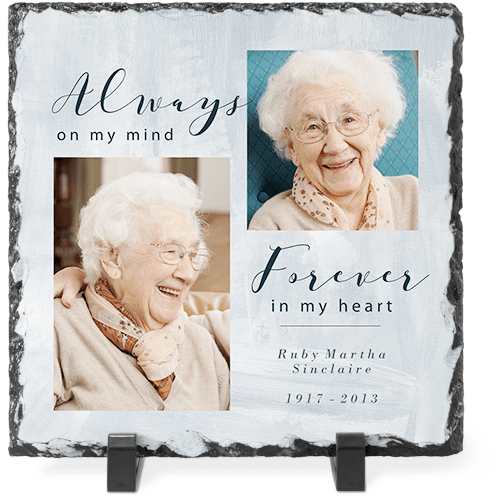 Always and Forever Slate Plaque, 8x8, Black