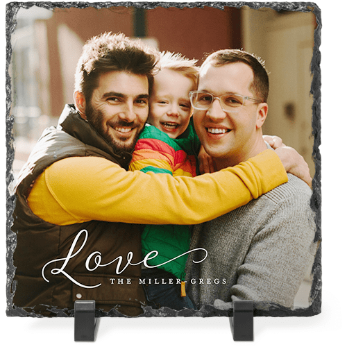 Just Love Slate Plaque, 8x8, White, white