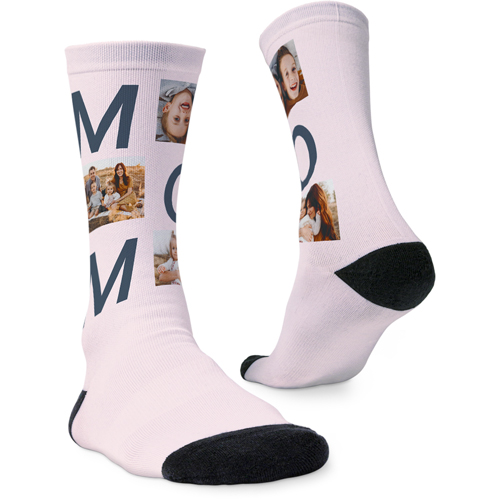 For Mom Custom Socks, Pink
