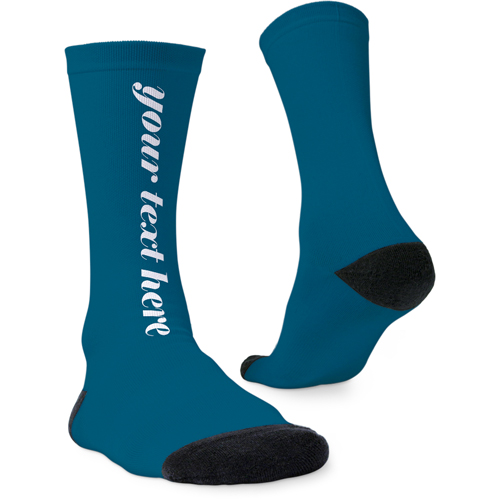 Your Text Here Vertical Custom Socks, Multicolor