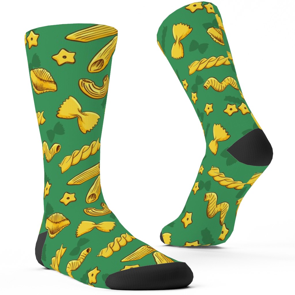 Pasta Custom Socks, Green