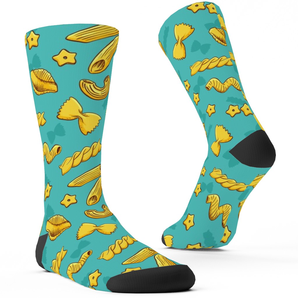 Pasta Custom Socks, Blue, Caribbean Blue