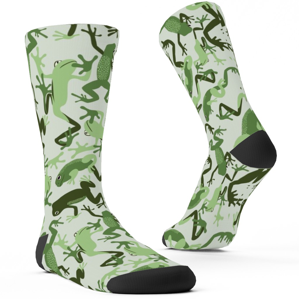 All the Frogs Custom Socks, Green