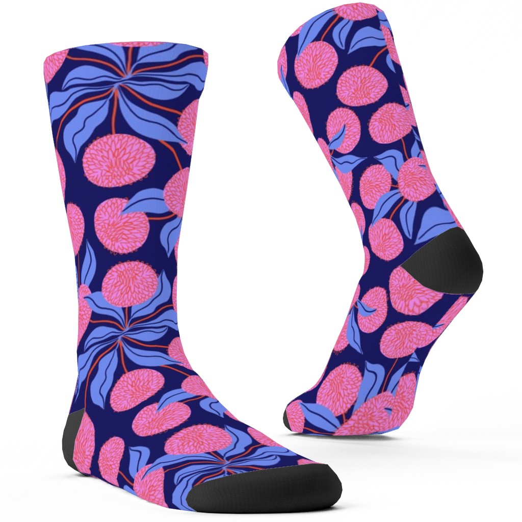Marigold Pinwheels on Navy Custom Socks Shutterfly