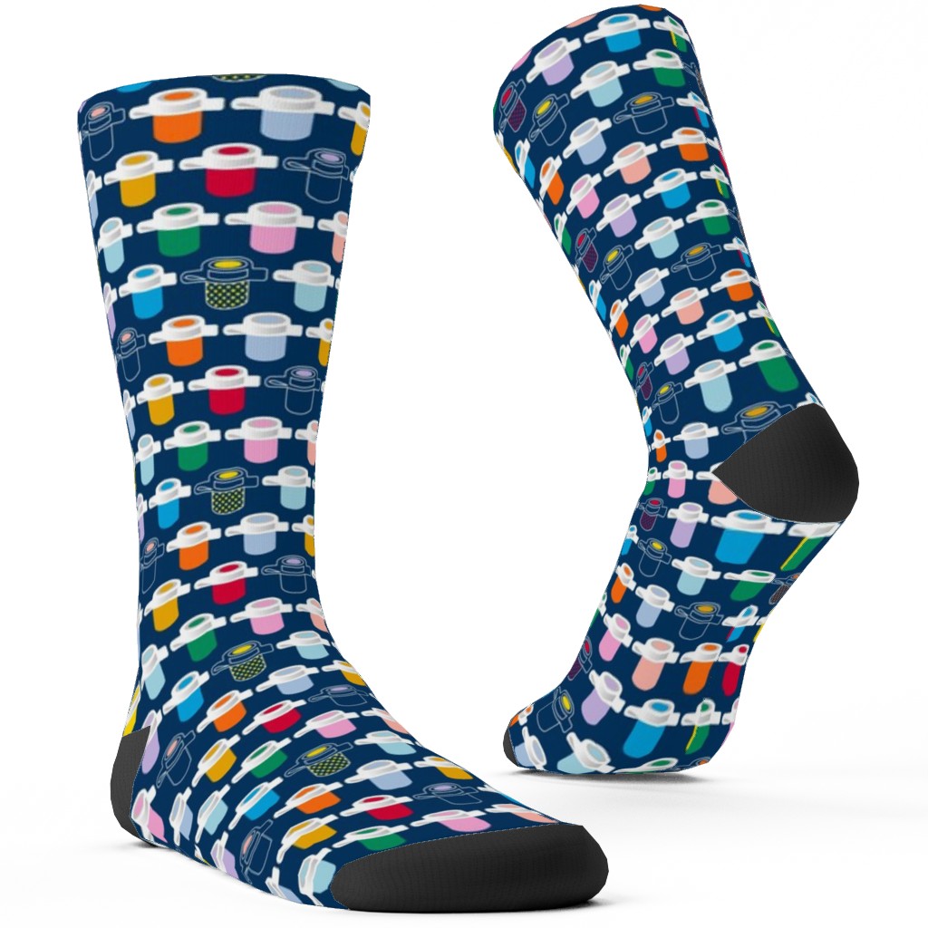 Paint Pots Custom Socks, Blue