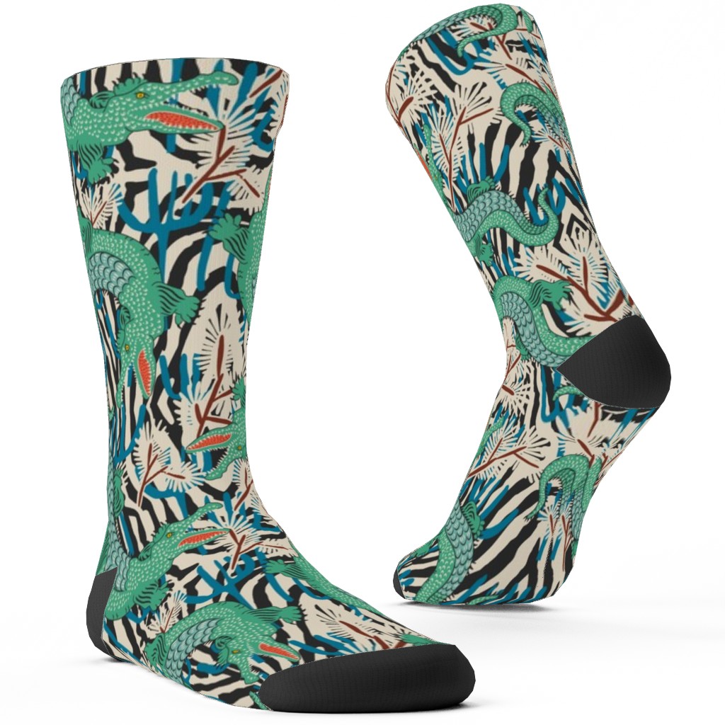 Bazaar Maxima Gator Custom Socks, Green, Bay