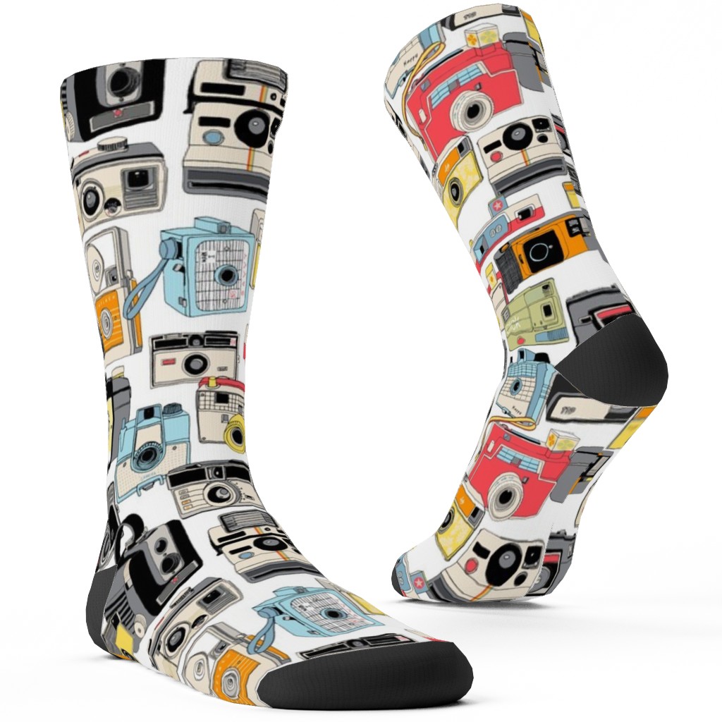 Make It Snappy Custom Socks, Multicolor, White