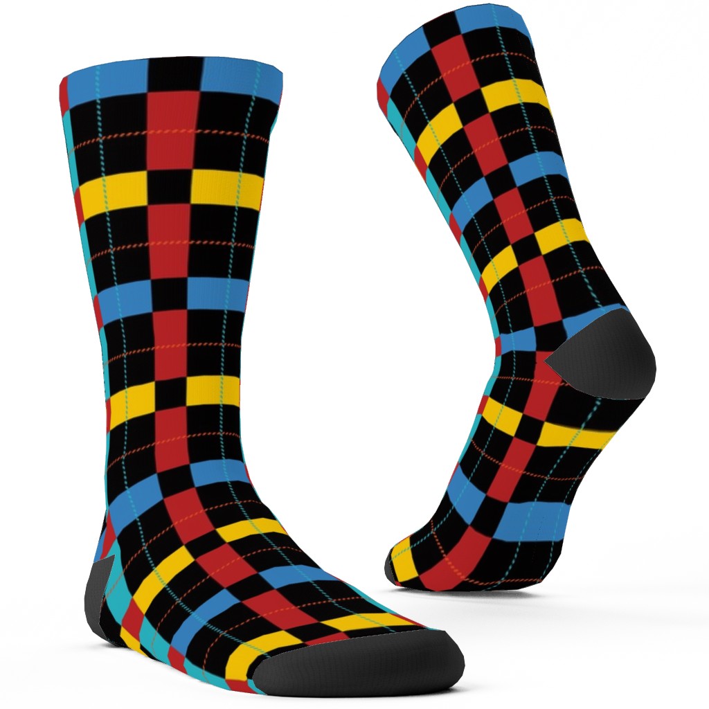 Pnw Pike Plaid - Multi Custom Socks, Multicolor