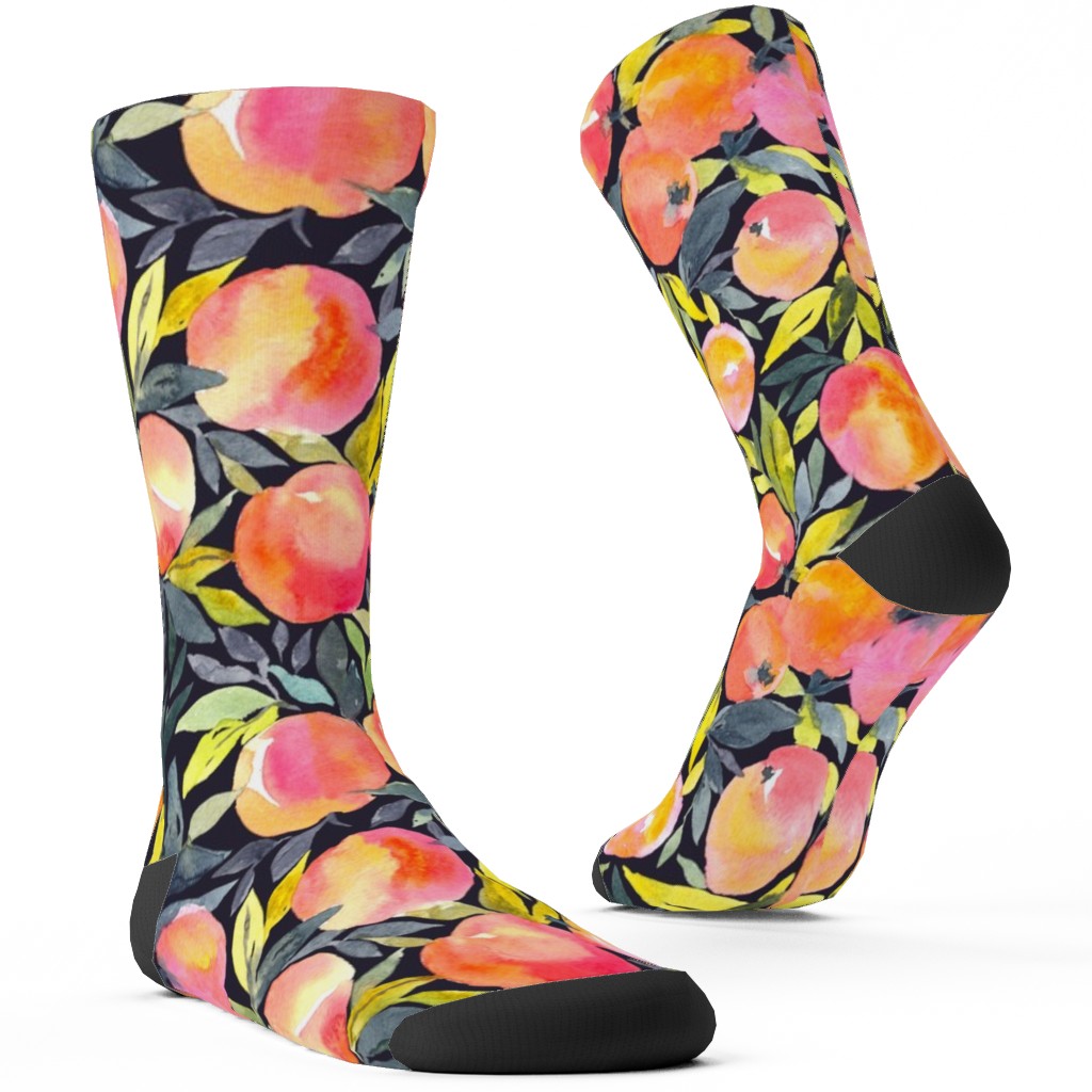 Fragrant Peaches - Multi Custom Socks, Multicolor