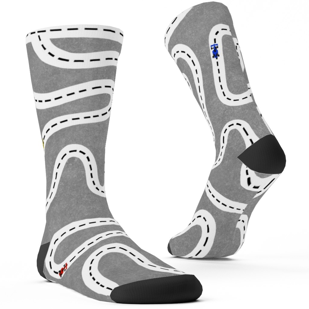 Speed Racers Custom Socks, Gray