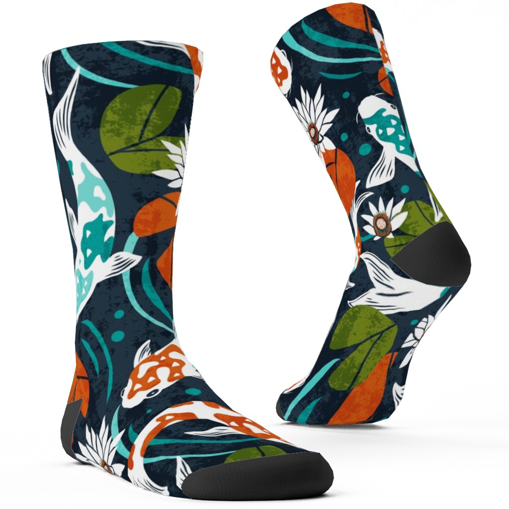Koi Pond - Multi Custom Socks, Multicolor