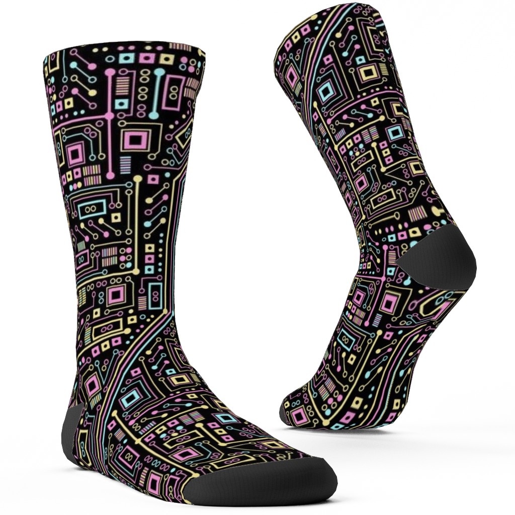 Short Circuits Custom Socks, Multicolor