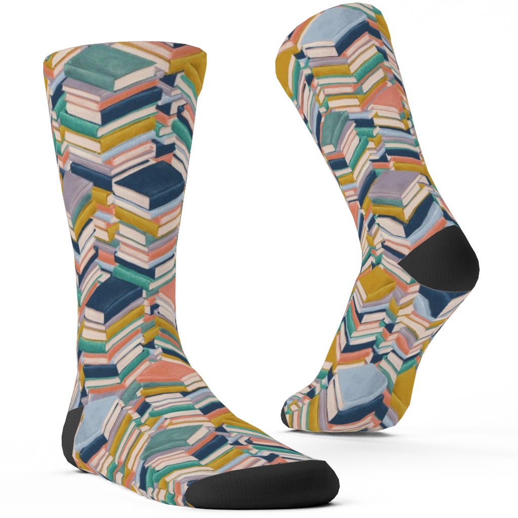 Book Stacks Custom Socks Shutterfly