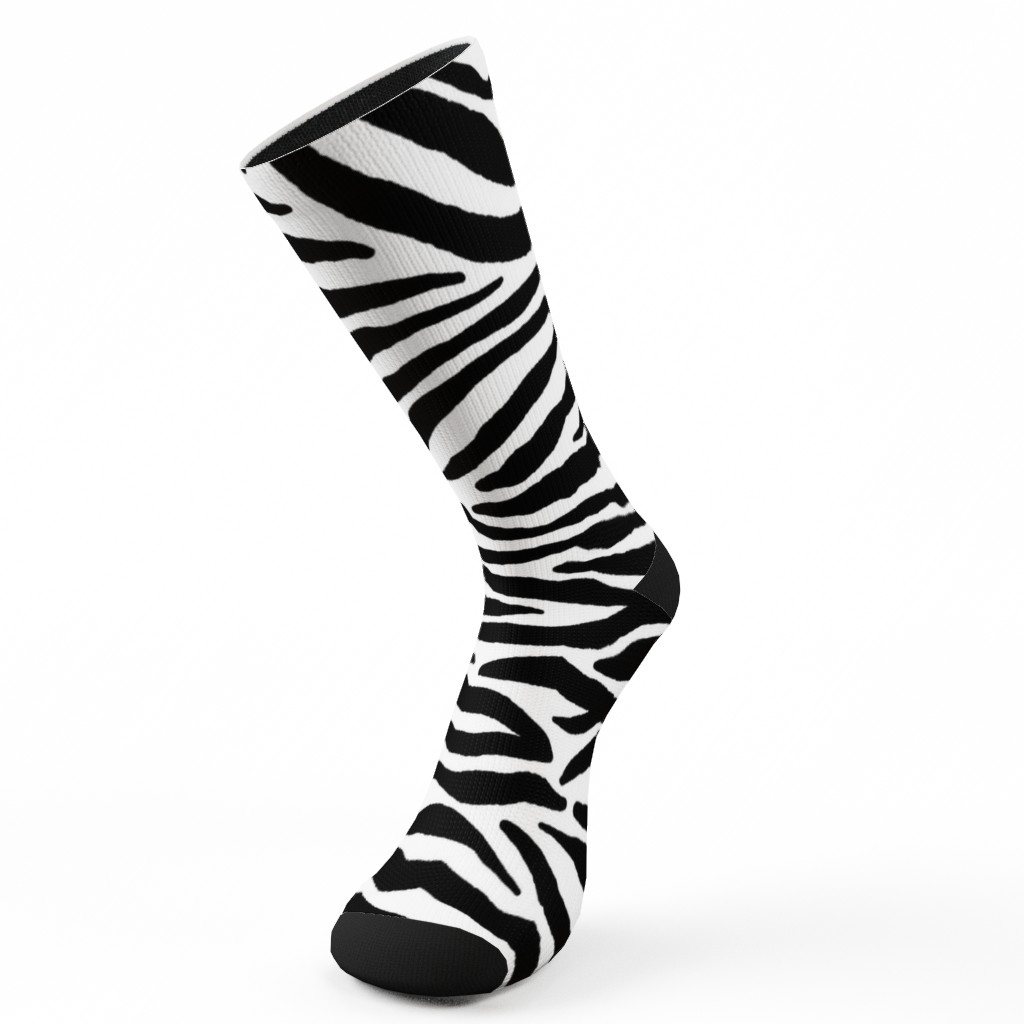 Zebra Print Black and White Custom Socks Shutterfly