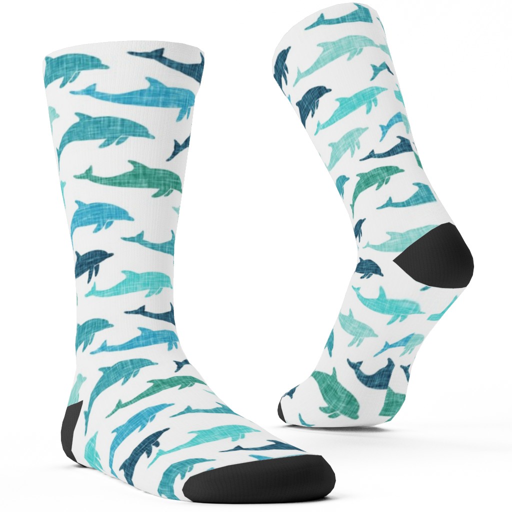 Dolphins Custom Socks, Green