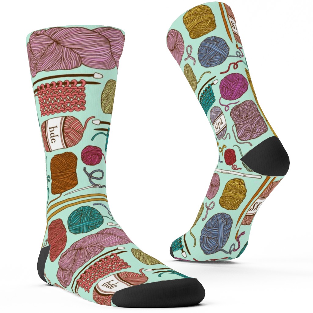 Knitting Custom Socks, Multicolor