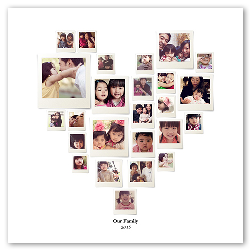 Heart Shaped Collage Template Photo Collage Template