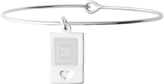 upload your own design heart sterling silver charm bracelet